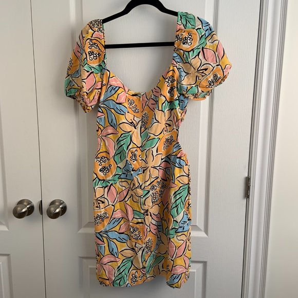 Astr Floral Mini Dress - Multicolor - Picture 4 of 16